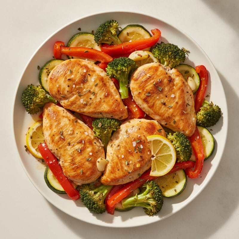Sheet Pan Lemon Herb Chicken and Veggies