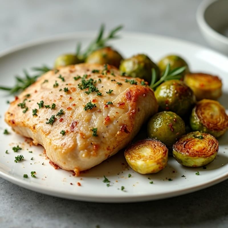 Herb-Roasted Turkey Breast with Crispy Brussels Sprouts