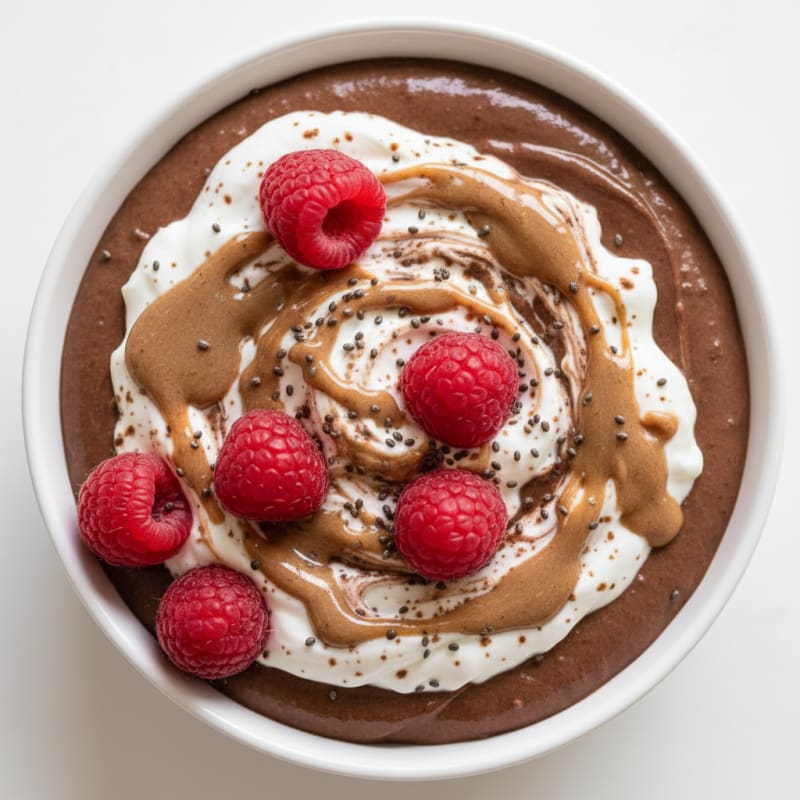 Silky Chocolate Protein Pudding with Greek Yogurt