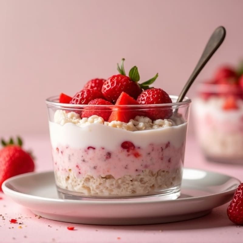 Strawberry Shortcake Overnight Oats