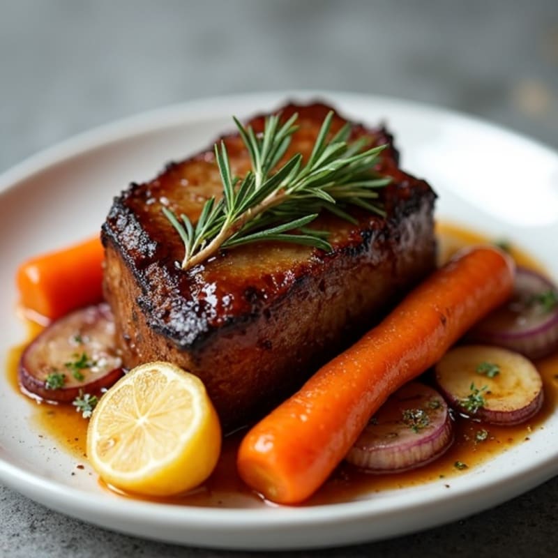 Tender Slow-Braised Short Ribs with Roasted Root Vegetables