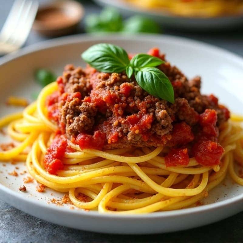 Ground Beef Marinara with Roasted Spaghetti Squash
