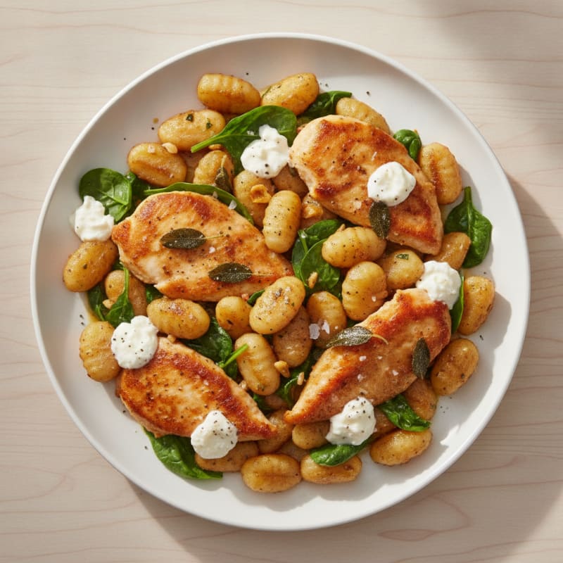 Goat Cheese Gnocchi with Brown Butter Sage