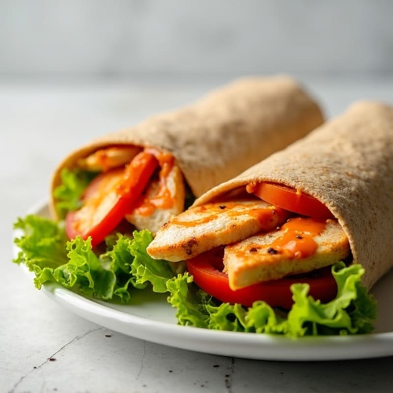 Healthy Buffalo Ranch Chicken Wrap