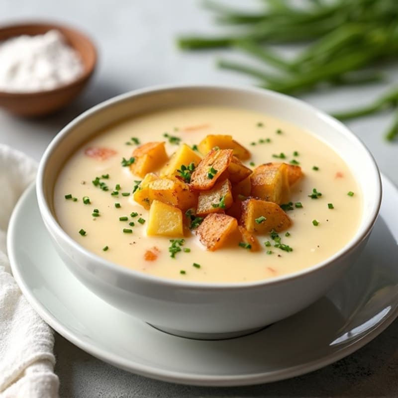 Healthy Creamy Baked Potato Soup