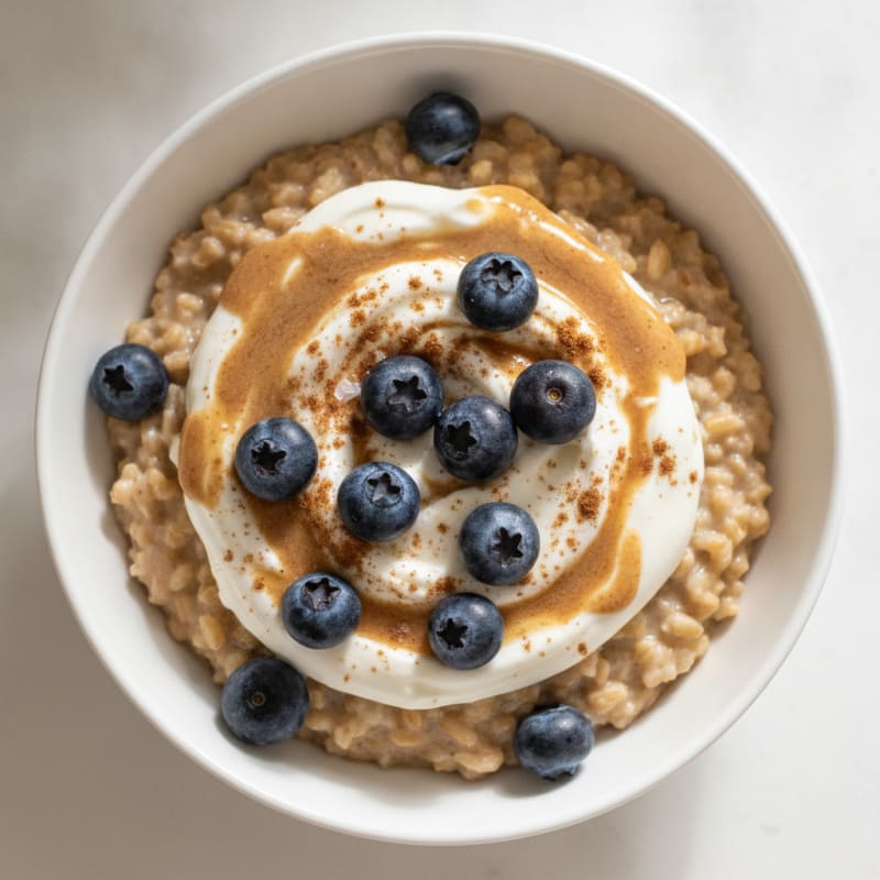 Creamy Wheat Berry Breakfast Bowl