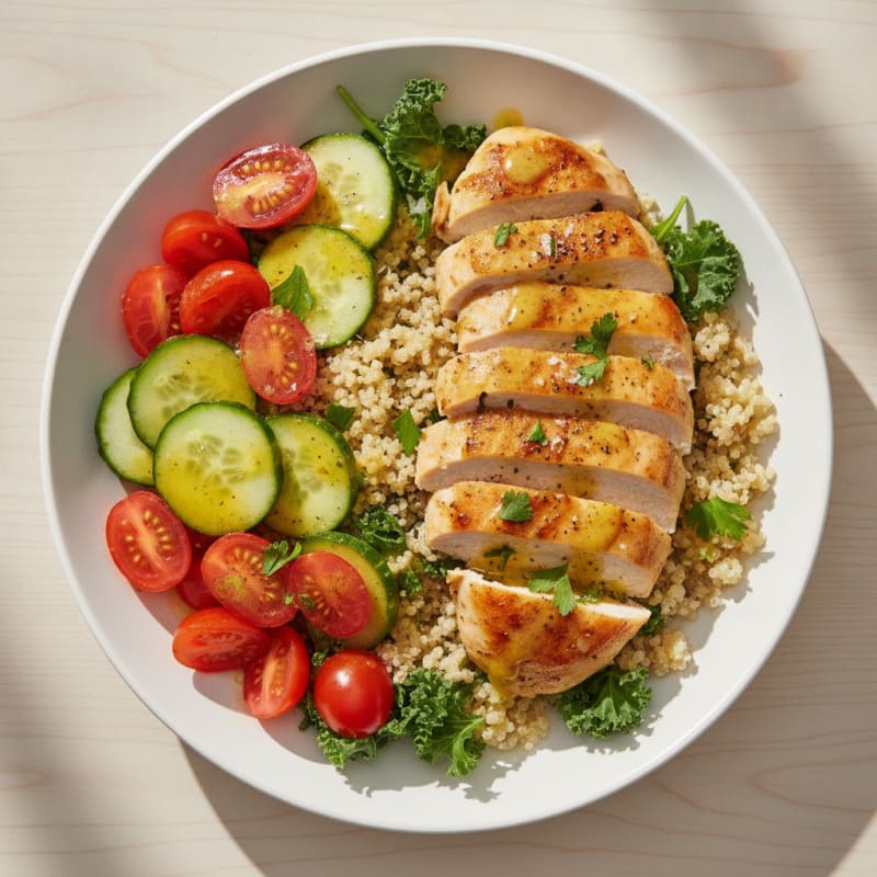 Lemon Herb Chicken and Quinoa Bowl