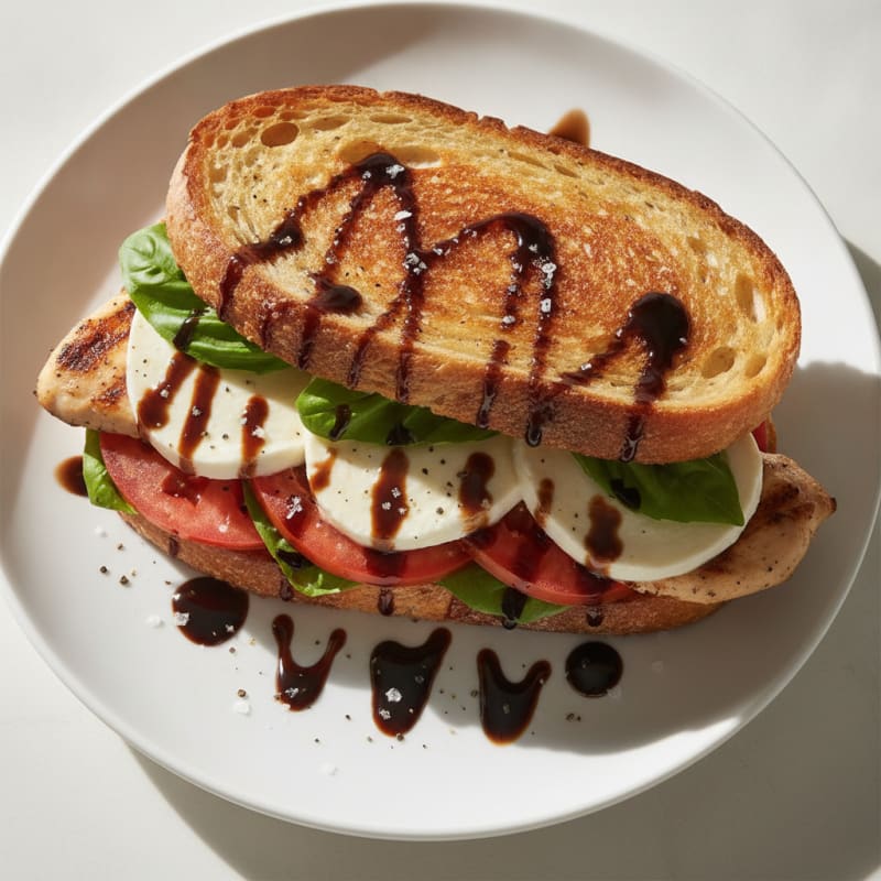 Grilled Caprese Sandwich with Balsamic Glaze
