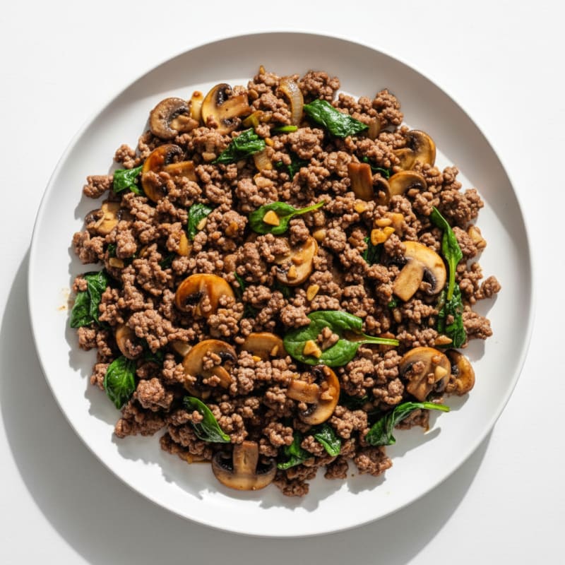 Savory Ground Beef and Mushroom Skillet