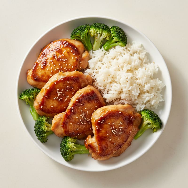 Crispy Teriyaki Glazed Chicken Thighs