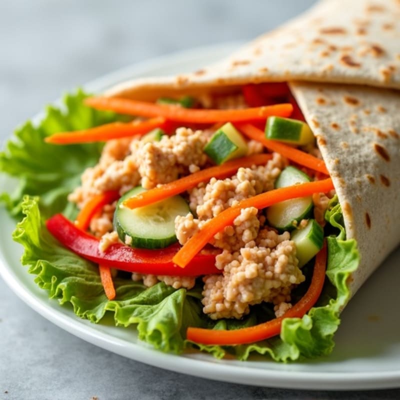 Spicy Tuna and Crispy Vegetable Wraps