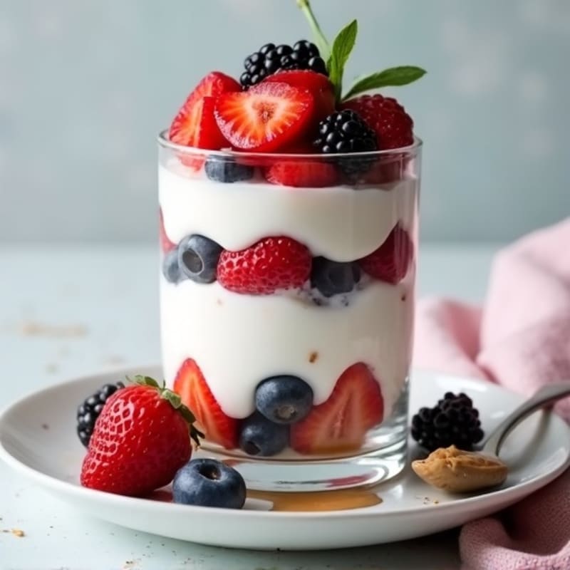 Creamy Greek Yogurt Protein Parfait with Mixed Berries