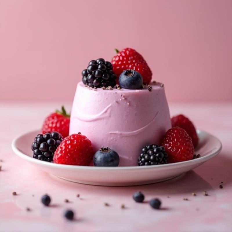 Silky Greek Yogurt Protein Mousse with Mixed Berries