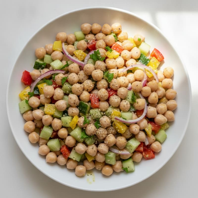 Chickpea Salad with Lemon-Herb Dressing