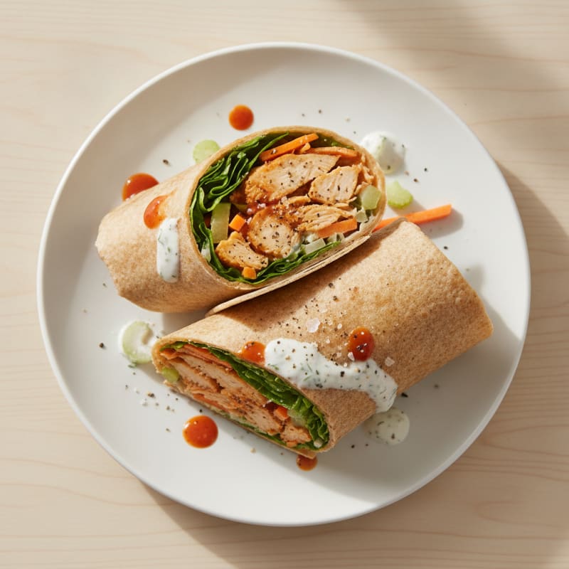 Buffalo Ranch Chicken Salad Wrap