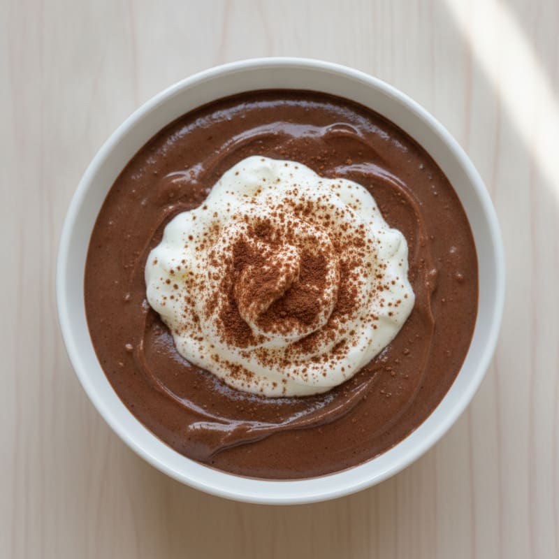 Silky Chocolate Protein Pudding with Greek Yogurt