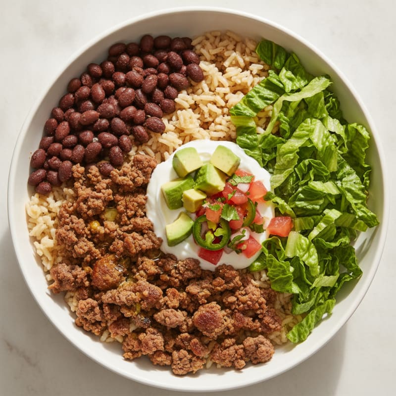 Beef Taco Rice Bowl