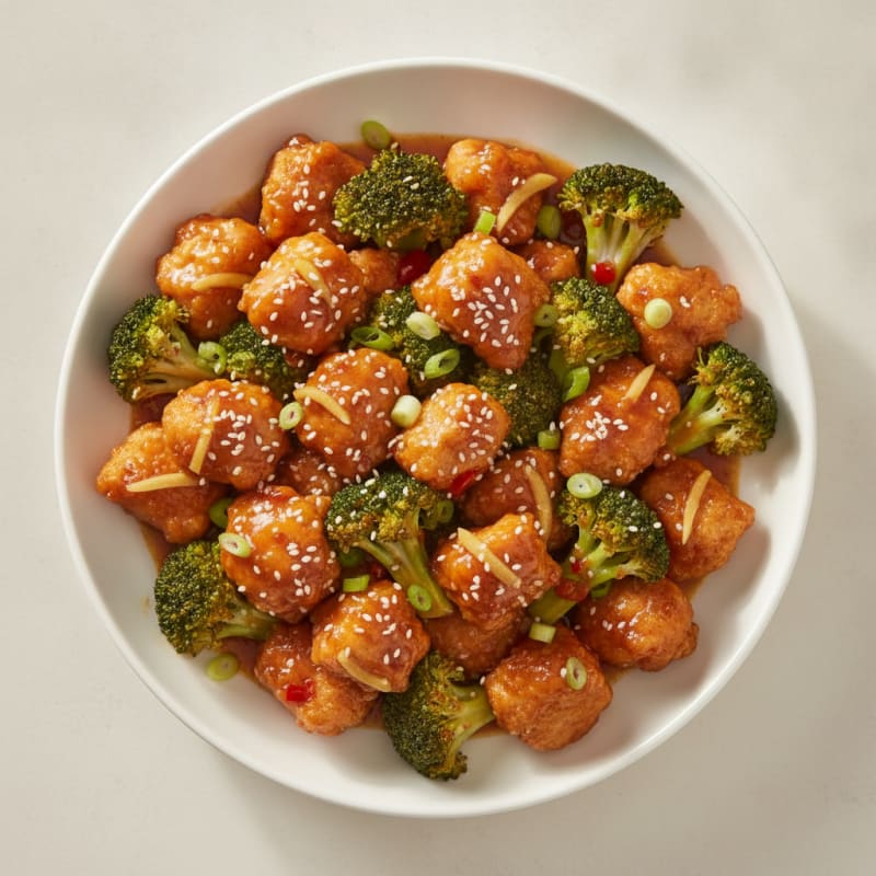 General Tso's Chicken with Broccoli