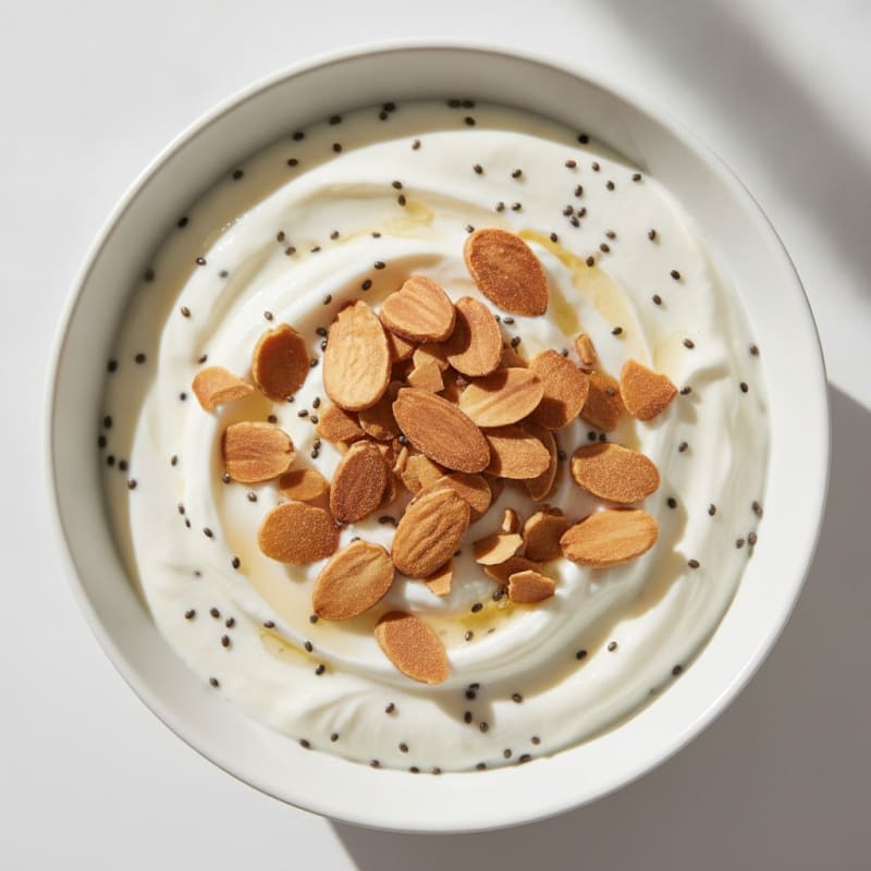 Creamy Vanilla Protein Yogurt with Chia and Almonds