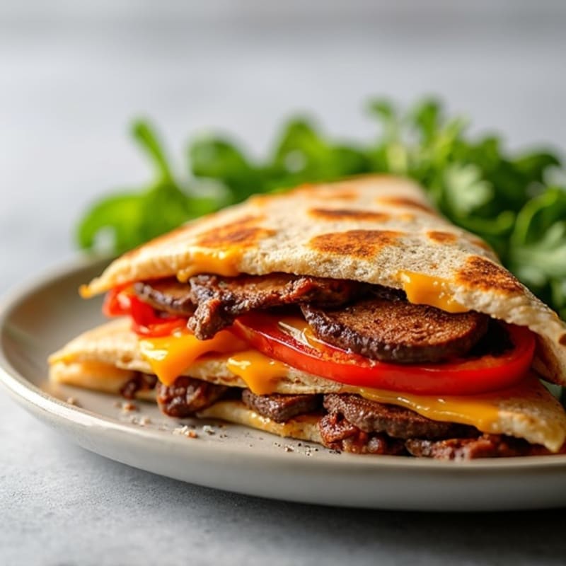Grilled Steak and Bell Pepper Quesadillas