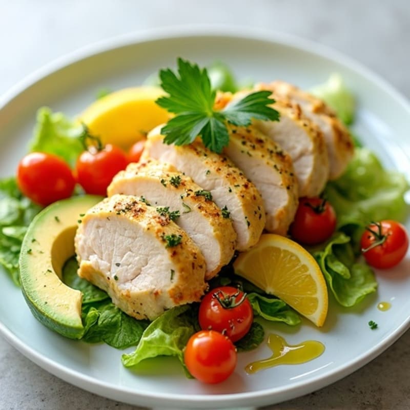 Lemon Herb Chicken Salad with Crisp Lettuce