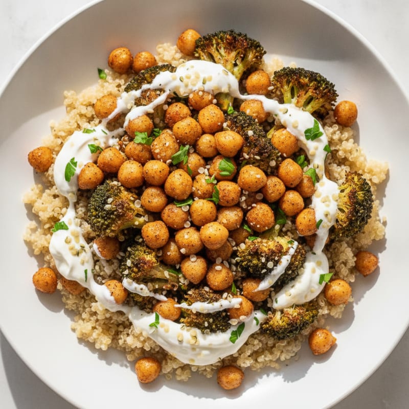 Roasted Vegetable and Chickpea Bowl
