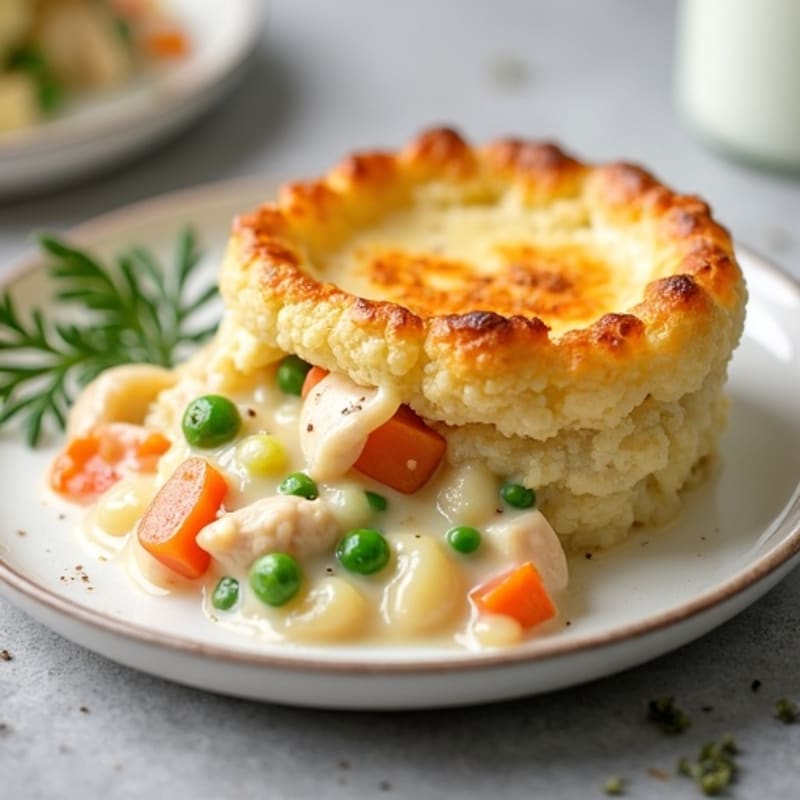 Creamy Cauliflower-Crusted Chicken Pot Pie