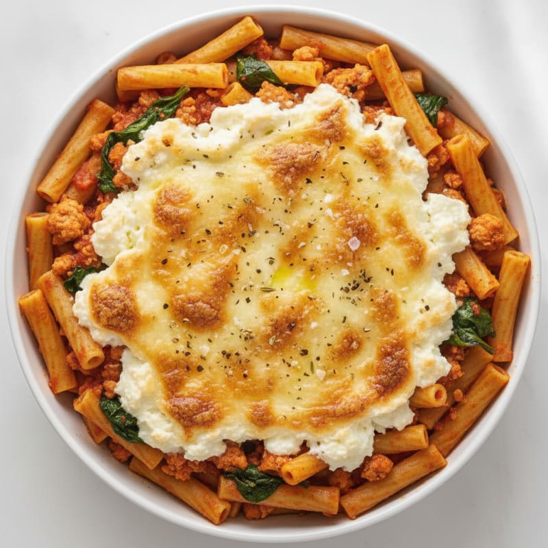Classic Baked Ziti with Ricotta