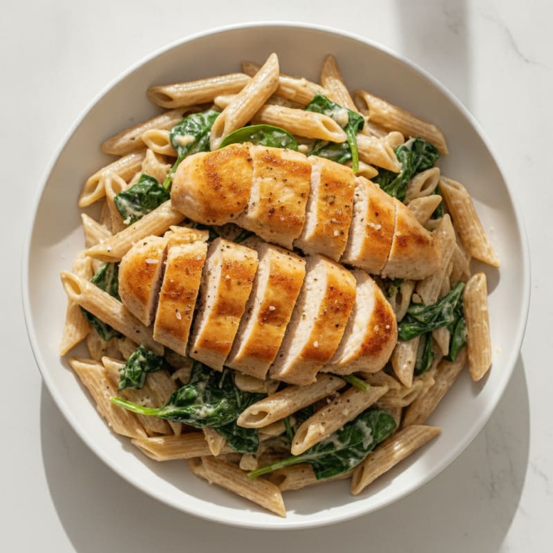 Garlic Parmesan Chicken Alfredo Pasta