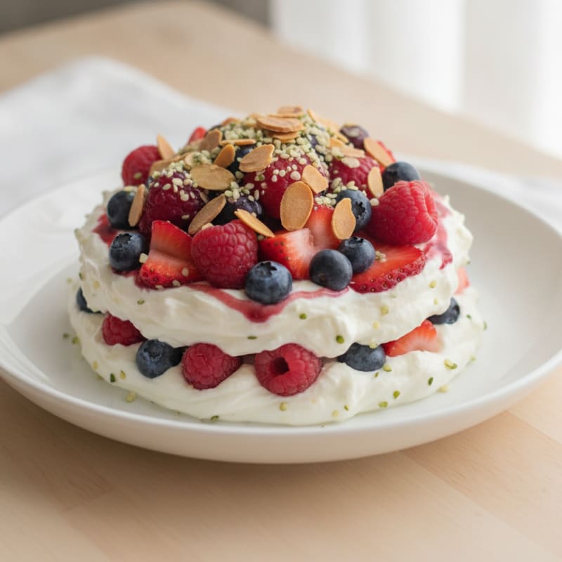 Greek Yogurt Protein Parfait with Mixed Berries