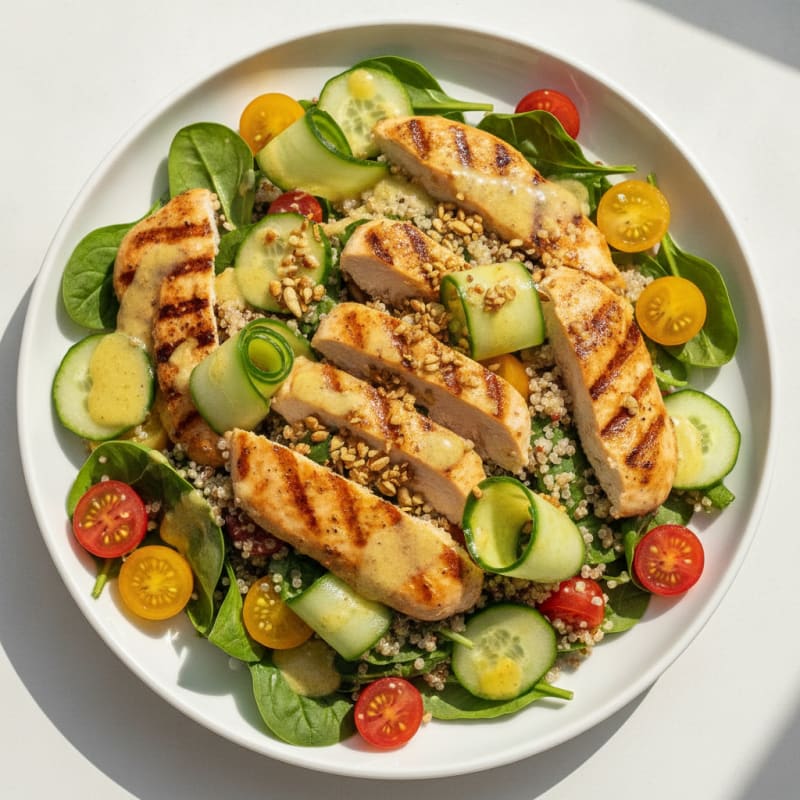 Grilled Chicken and Quinoa Salad with Lemon Vinaigrette