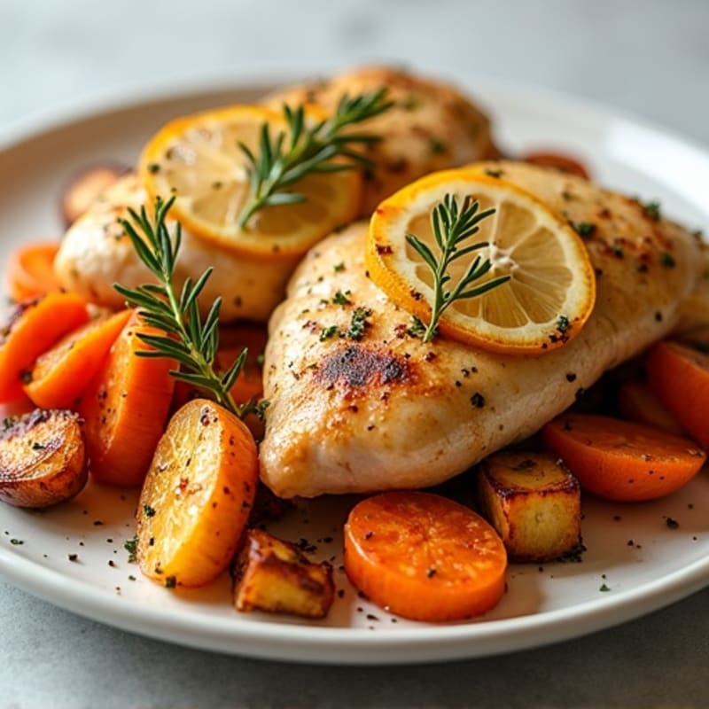 Sheet Pan Lemon Herb Chicken with Roasted Root Vegetables