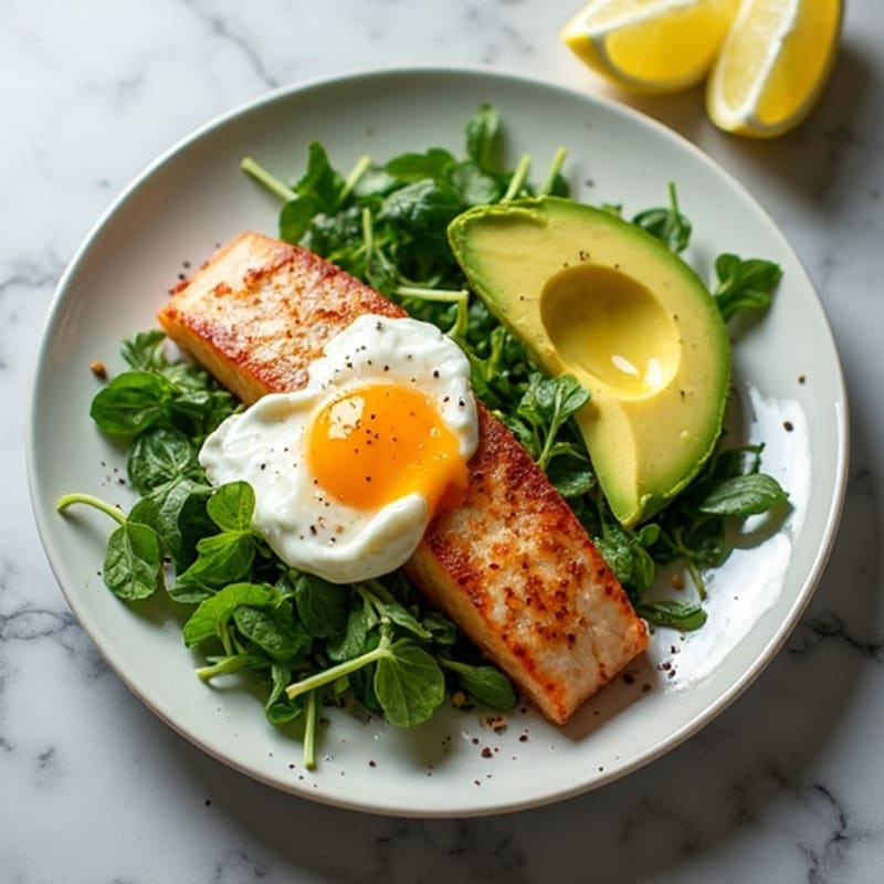 Flaky Smoked Mackerel with Fresh Greens and Creamy Avocado