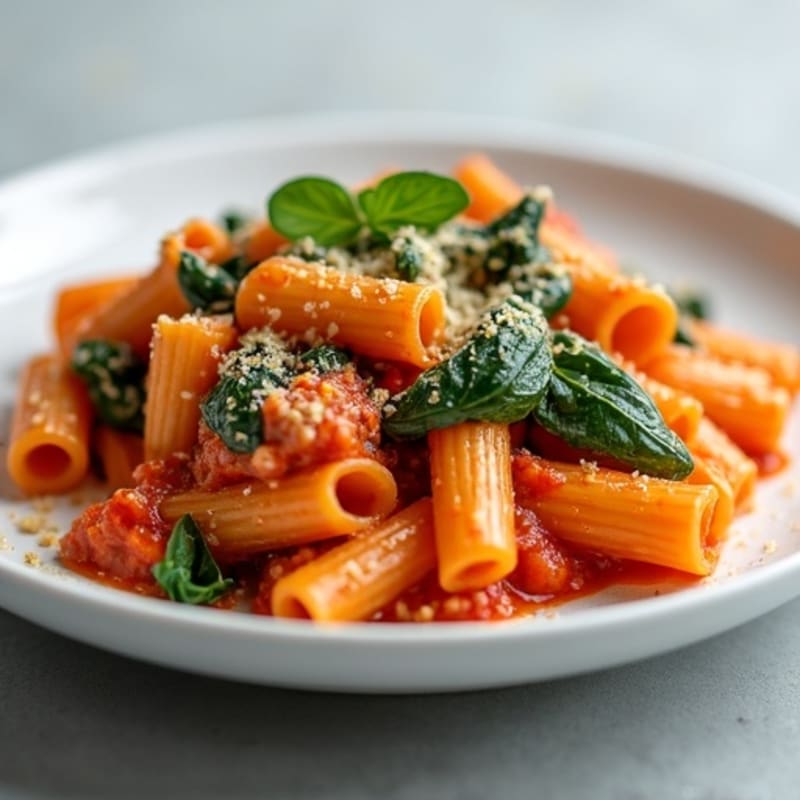 Healthy Baked Ziti with Lean Turkey and Spinach