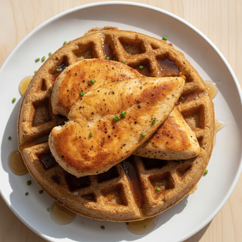 Golden Chicken and Waffles