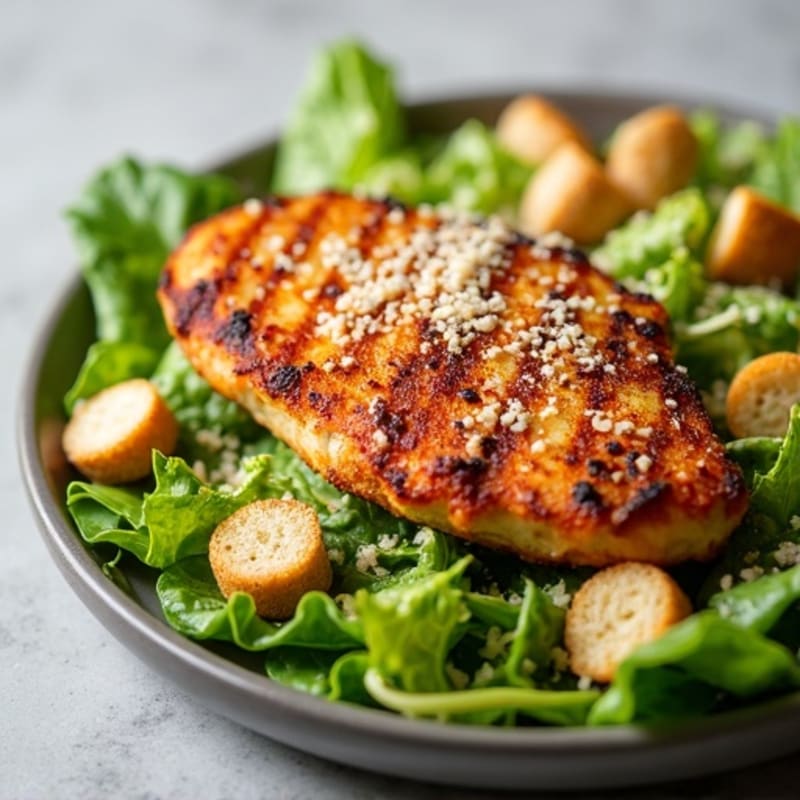 Crispy Grilled Chicken Caesar Salad