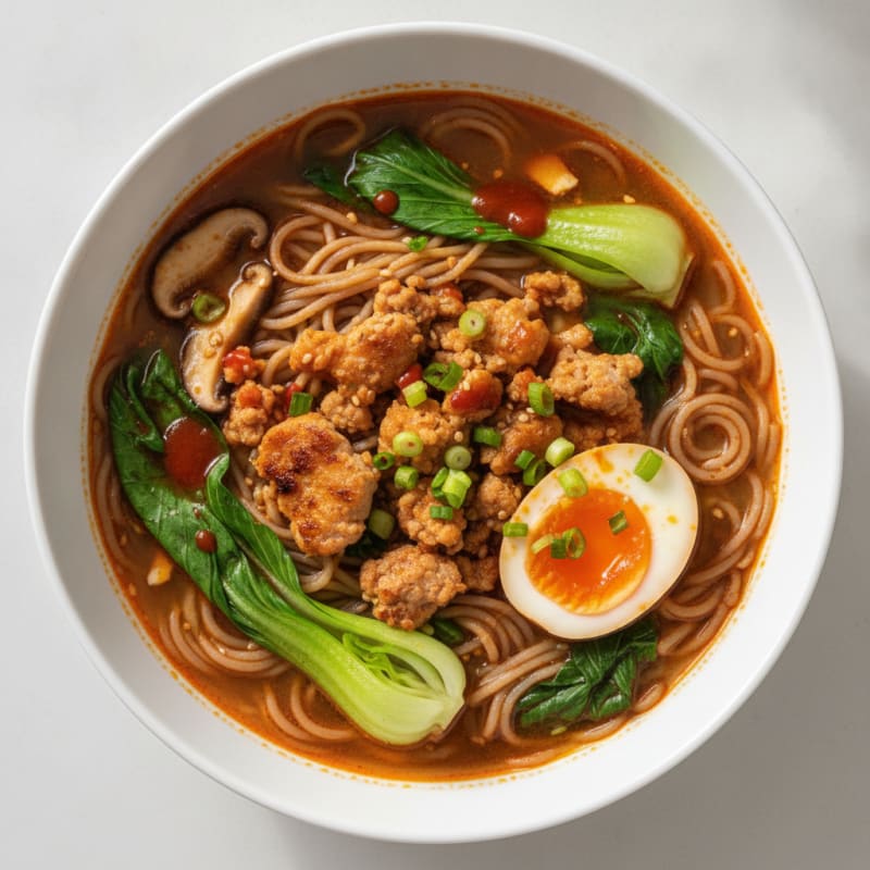 Sriracha Pork Ramen Soup