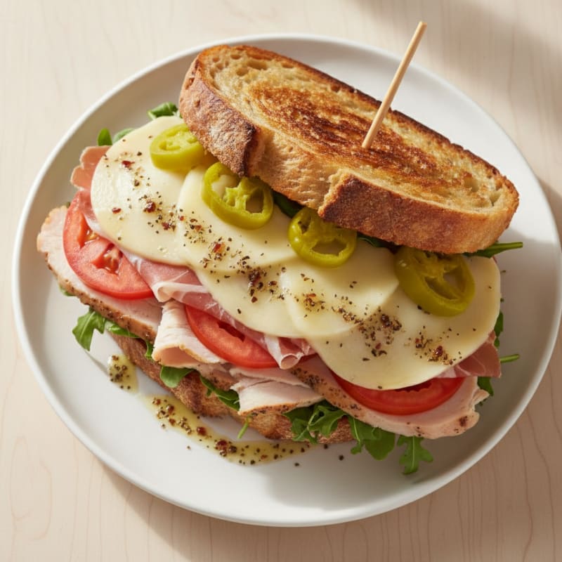 Grilled Italian Sandwich with Provolone