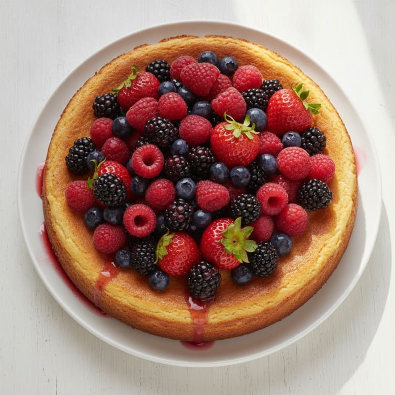 Creamy Greek Yogurt Protein Cheesecake with Fresh Berries