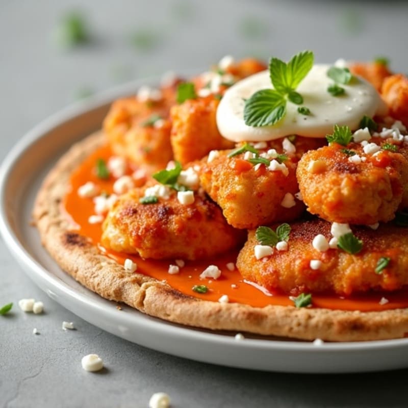 Crispy Buffalo Chicken Flatbread