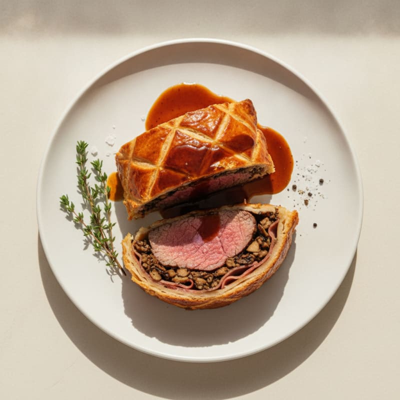 Classic Beef Wellington with Mushroom Duxelles