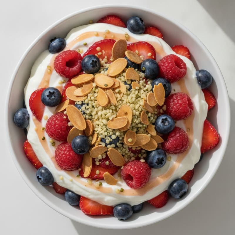 Creamy Greek Yogurt Protein Parfait with Mixed Berries