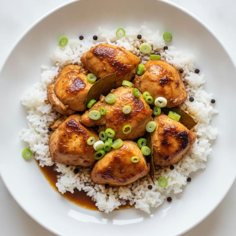 Garlic-Soy Braised Chicken Adobo