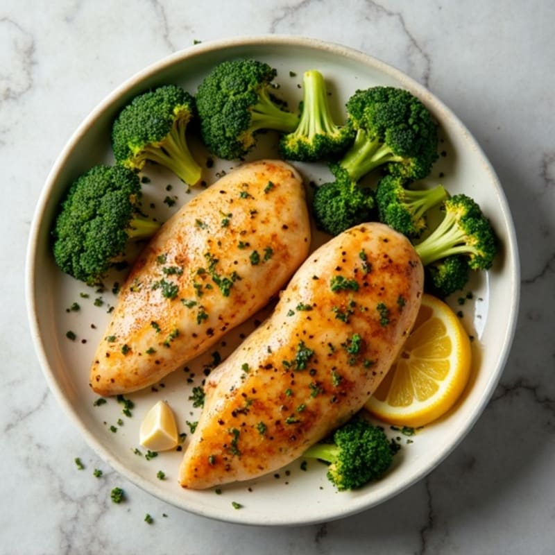 Sheet Pan Lemon Garlic Chicken with Roasted Broccoli