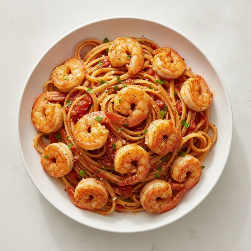 Spicy Calabrian Chili Shrimp Linguine