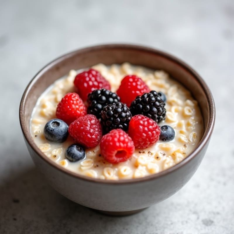 Creamy Protein Oatmeal with Fresh Berries