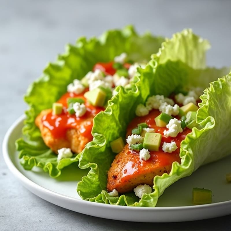 Spicy Buffalo Chicken Lettuce Wraps