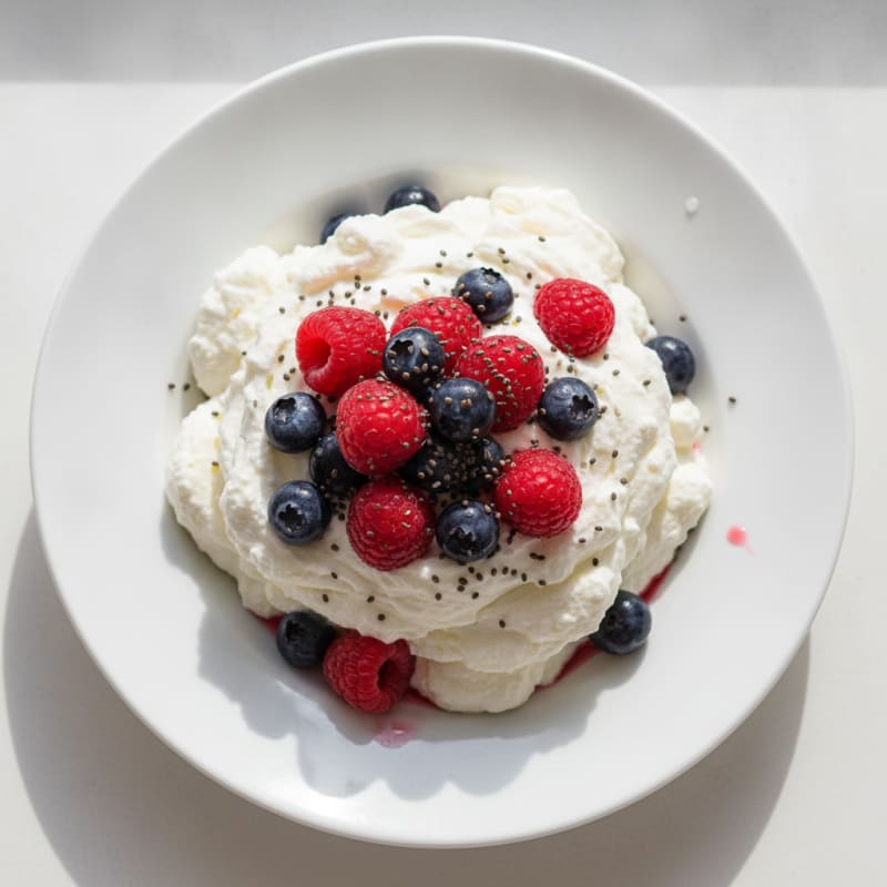 Silky Greek Yogurt Protein Mousse with Berries
