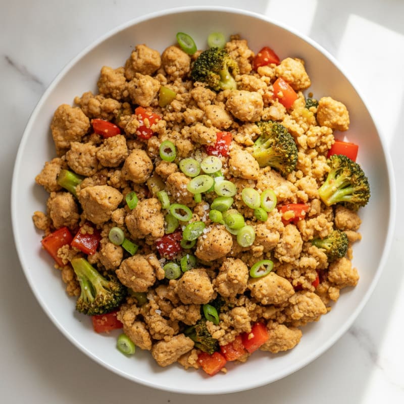 Ginger-Garlic Minced Chicken Stir-Fry