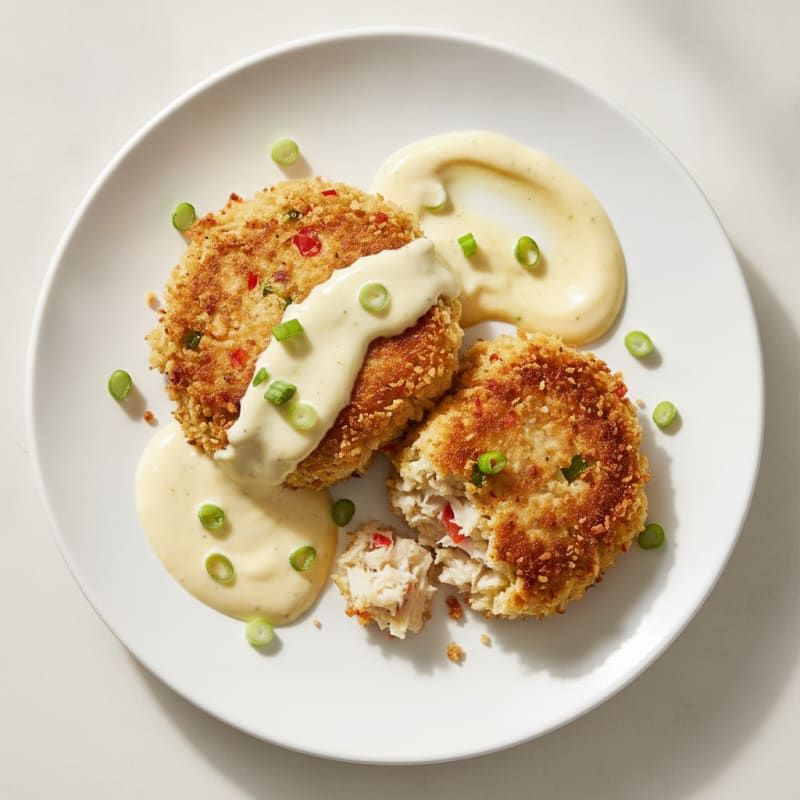 Pan-Seared Crab Cakes with Lemon Aioli